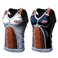 3D Anime Print Goku Compression Beach Tank Top Men Casual Vest Hip hop Streetwear Tops Sleeveless Boy Clothes Drop ship