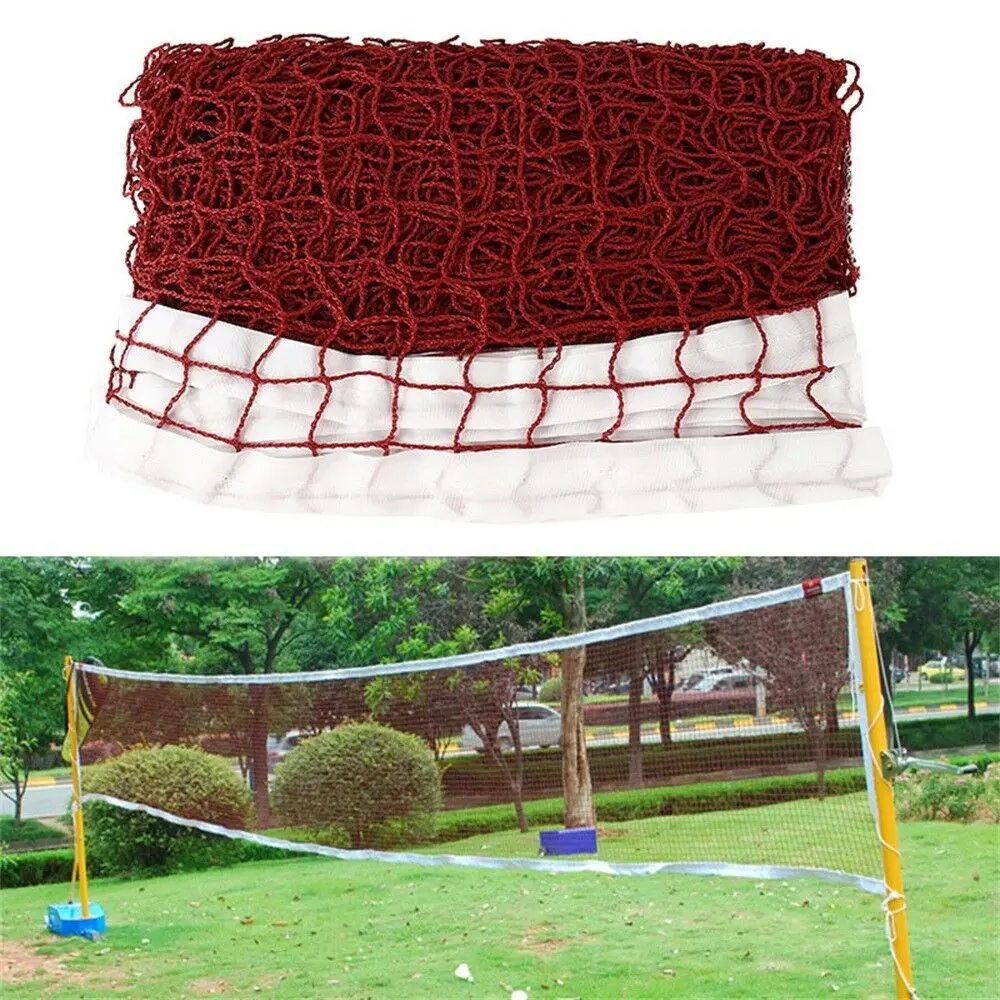 New Durable Badminton Tennis Volleyball Red Net For Beach Garden Indoor Outdoor Games Sports