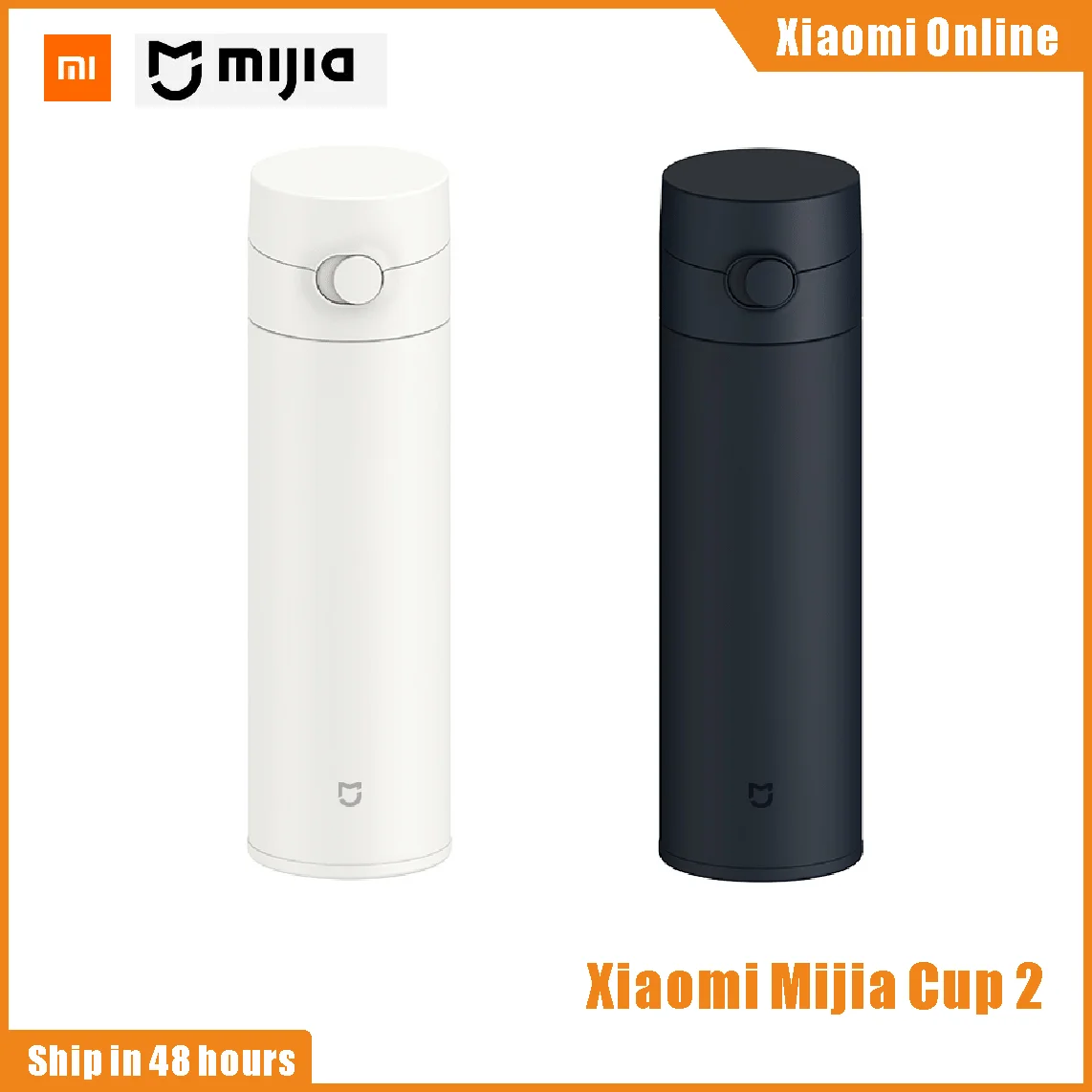 

Xiaomi mijia cup 2 mug 316L stainless steel, thin liner, long-lasting insulation, 480ml large capacity, long-lasting insulation