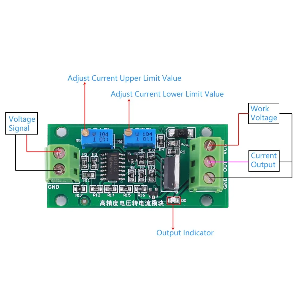 Current Voltage Converter Signal Conversion V/I Switching Power Module 4-20mA to 0-3.3V/5V/10V 0-10V to 0-10V 0-3.3V to 4-20mA