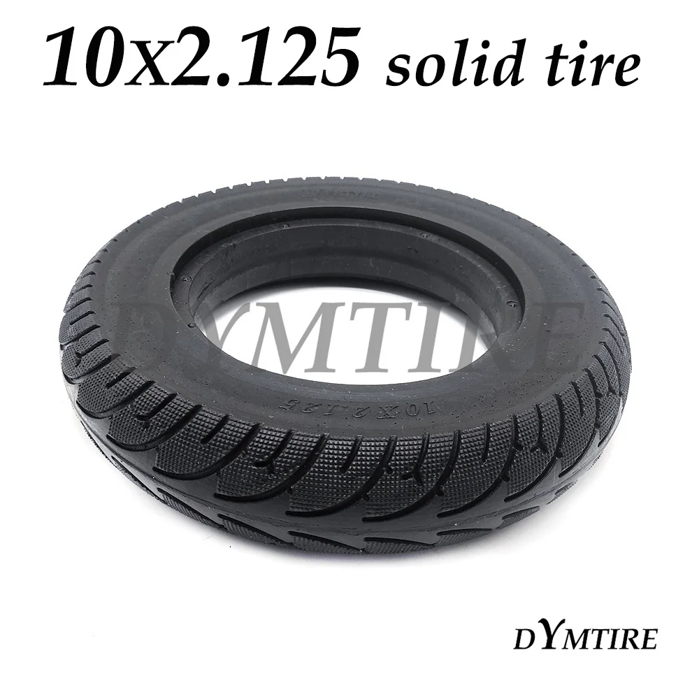 10x2.125 Solid Tire Synthetic Rubber for Electric Scooter 10 Inch Tubeless Tyre Explosion-Proof Non-Inflation Accessories