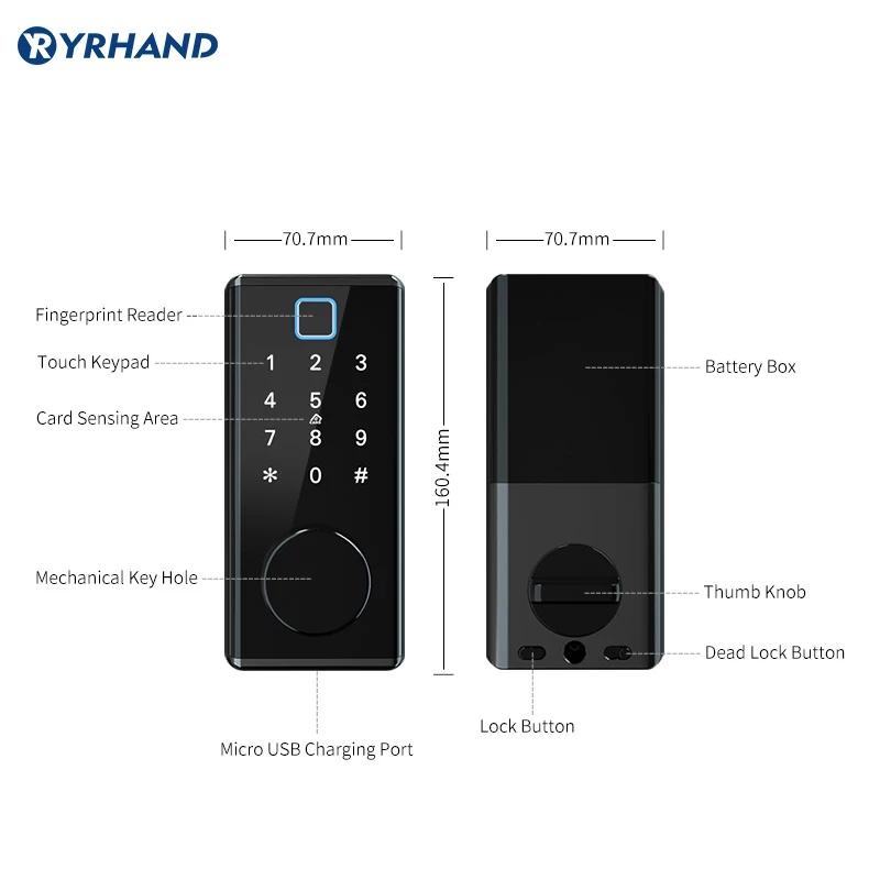 casa digital home hotel fingerprint  cerradura inteligente fechadura eletronica ttlock smart door lock