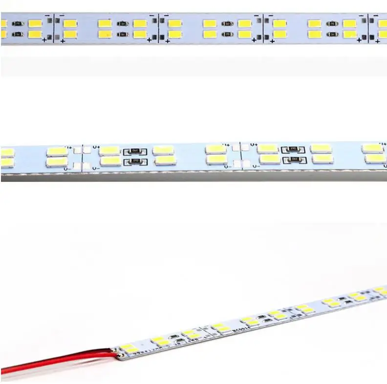 0.5 m Double Row 5630(5730) Led Bar Light Hard Rigid Bar DC 12 V 50 cm LED Strip Lighting Lamp 144 led/m For Advertising Light