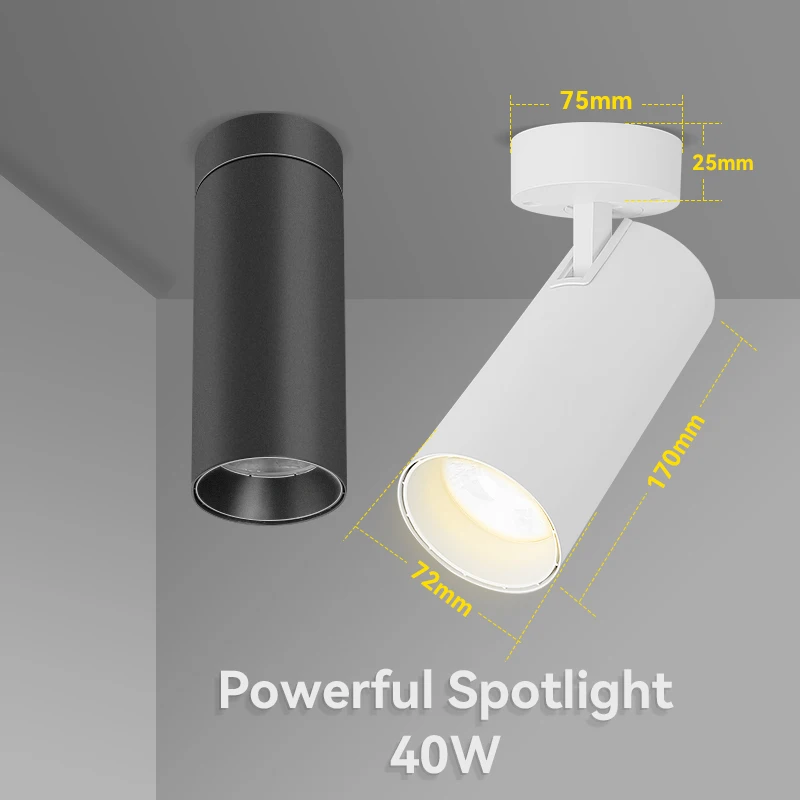 LED-Scheinwerfer Decken leuchte LED-Down lights 220V faltbare Scheinwerfer Cob 15W 40W Leuchte Innen beleuchtung für zu Hause Badezimmer