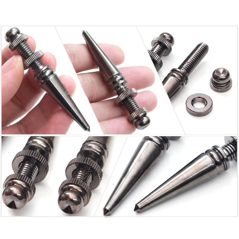 伸縮性のあるスパイクが付いたアクリルスピーカー,高張力鋼のスパイクが付いた4つのスパイクホルダー