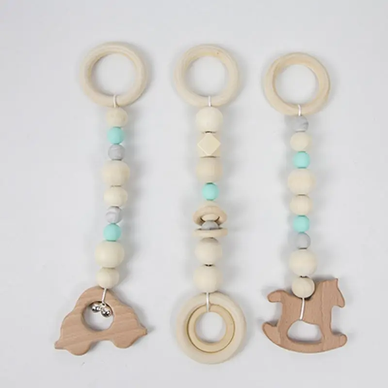 3 Pcs/set Nordic Baby Gym Frame Game Pendants Sensory Nursery Ring-pull Toy Wooden Clothes Rack Kids Room Decoration Gifts