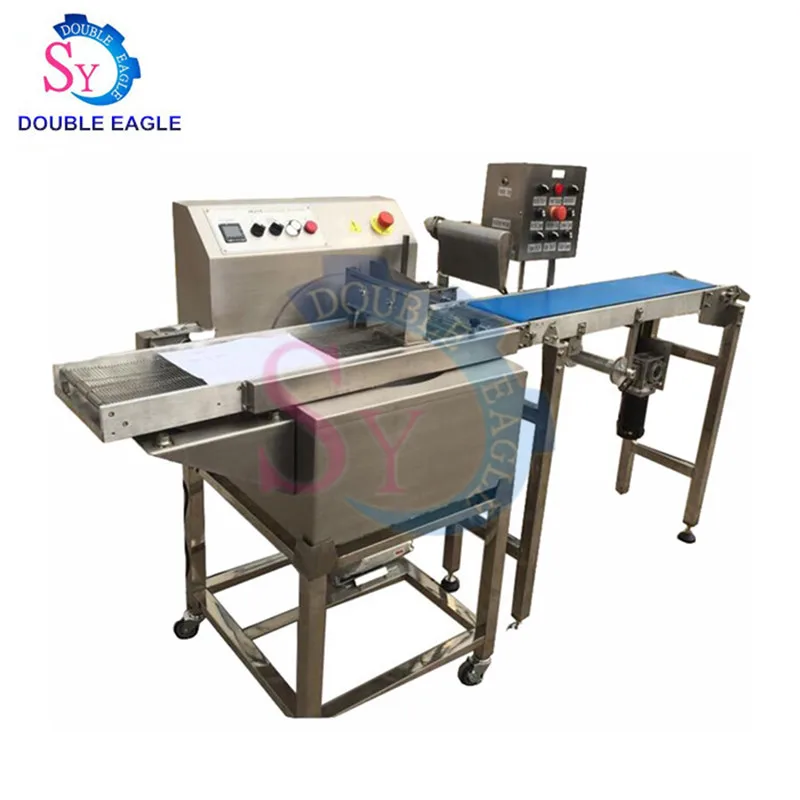 High efficiency 8kg 15kg 30kg chocolate coating machine/chocolate enrobing machine with CE certification