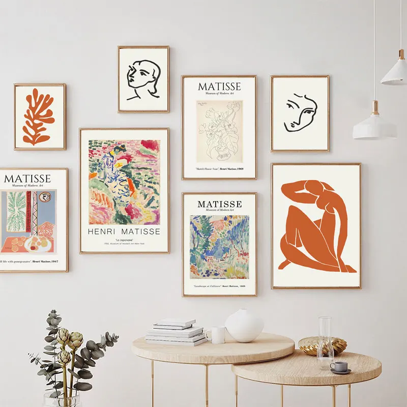 Vintage Henri Matisse Retro Posters and Prints Abstract Wall Art Canvas Prints Vintage Poster Beige Wall Pictures Home Decor