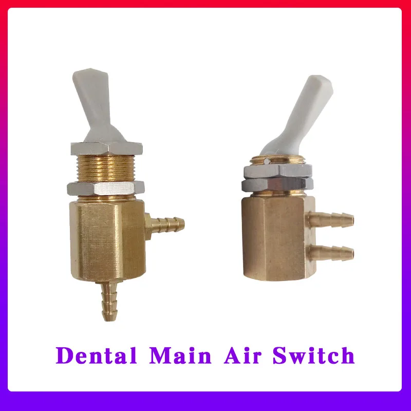 1pcs Dental chair total air switch Water bottle gas switch Dental chair materials accessories Air valve Switch 3mm 5mm Connector