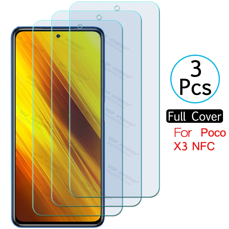 Kaca Pelindung Asli untuk Xiaomi Poco X3 Nfc Pro Kaca Tempered Pelindung Layar untuk Ksiomi Xiaom Poco M3 M3pro 1 Hingga 3 Lembar