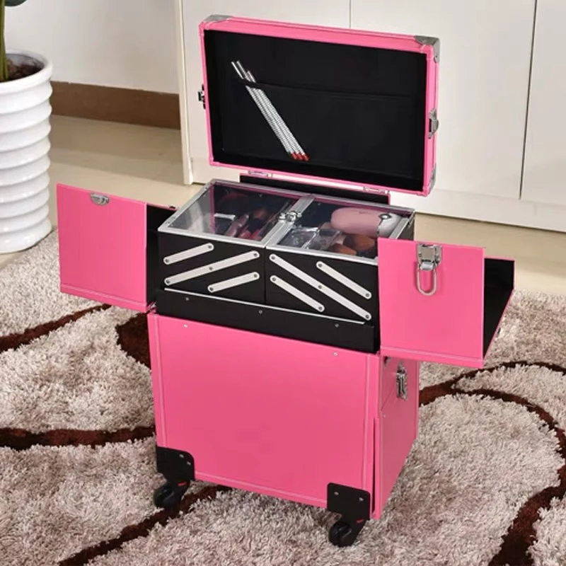 Manicure Rolling luggage Men Tattoo trolley suitcases Women high quality Makeup Toolbox cosmetic case with wheels