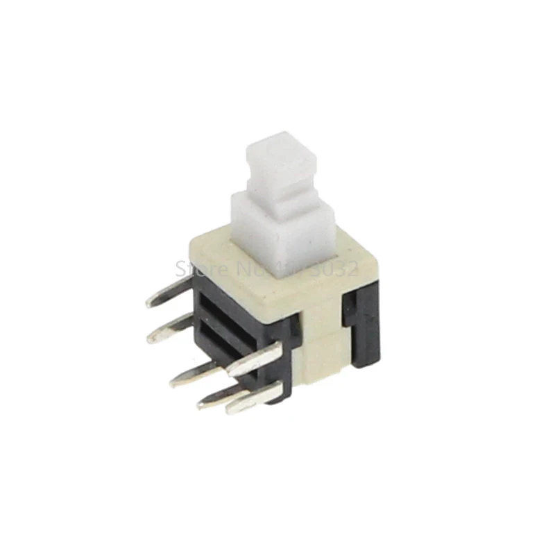 20PCS 5.8x5.8mm x Height 10.1 mm Push Button Switch On/Off Through Hole PCB DPDT Lock Right Angle Key switch Self Lock Push