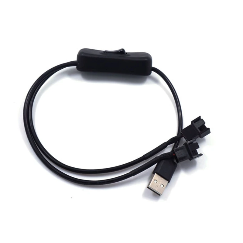 USB a 3 Pin / 4 Pin PWM 5V USB ventola con manicotto adattatore di alimentazione custodia cavo adattatore ventola cavo connettore con interruttore