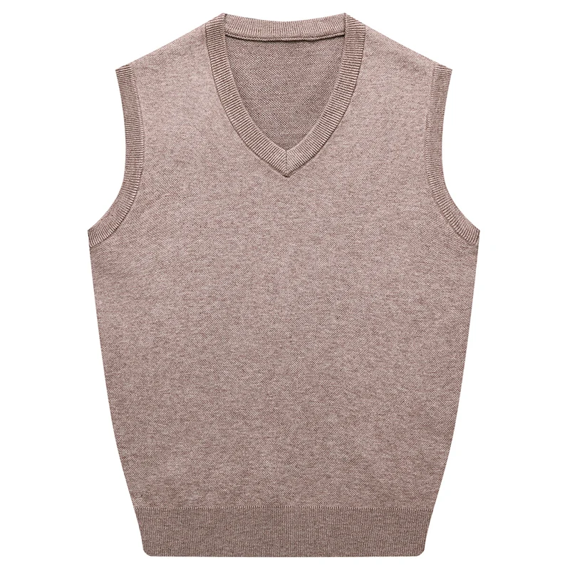 

Men's Thicken Wool Sweater Vest Autumn & Winter Office Man Solid Color Sleeveless Knitwear Male Warm Knit Vest Pullovers