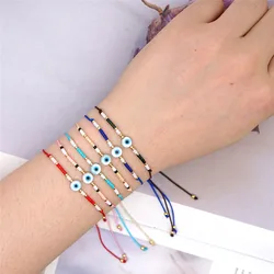 Bohemian Glass Miyuki Beads Lucky Evil Eye Bracelet Handmade Braided Rope Lucky Bracelet For Women Girls Kids Talisman