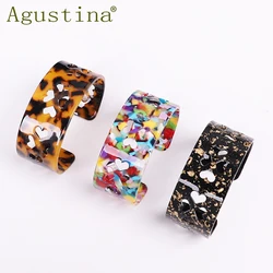 New Acrylic heart Hollow out Bracelets Bangle For Women Elegant gift Bohemian Resin Cuff Wave Bracelet Party Jewelry wholesale