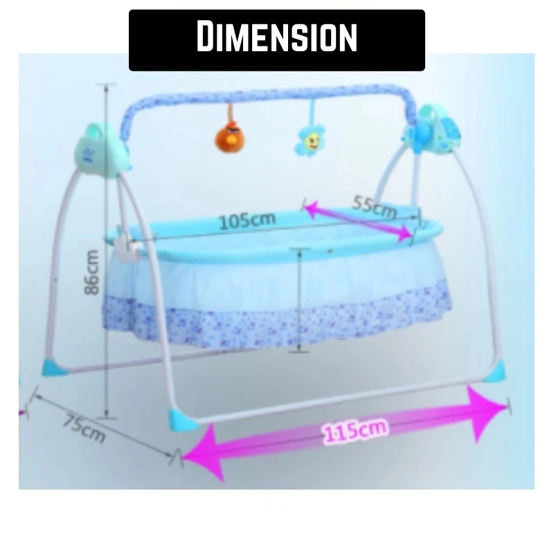 Smart Music Baby Auto Swing Bed culla neonato elettrica dormire Rocker sedia a dondolo con telecomando lettino 0-36 mesi