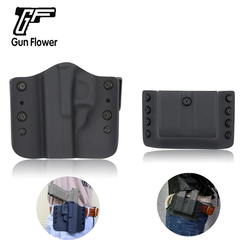 Glock 17/22/31 Kydex OWB Holster & Double Magazine Pouch Carrier image 2