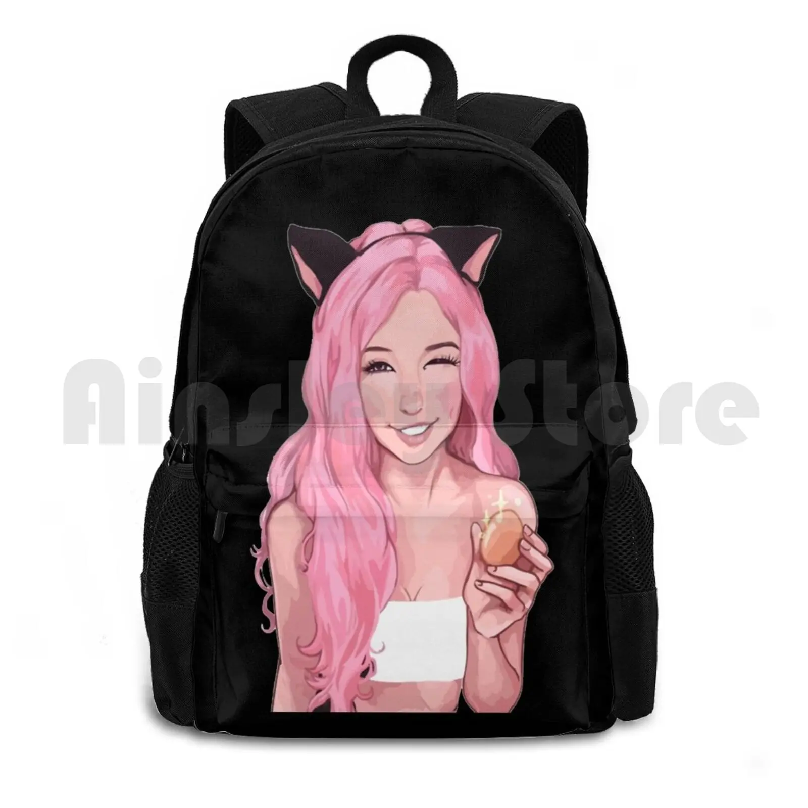 Belle Delphine Art Outdoor Hiking Backpack Riding Climbing Sports Bag Belle Delphine Anime Gamer Girl Bath Water Tumblr Gamer