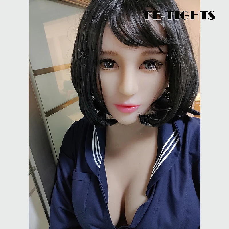 (M04)Crossdress Half Head Realistic Silicone Transgender Female Cosplay Mask Hui With Fake Eyes/ Open Eyes Drag Queen