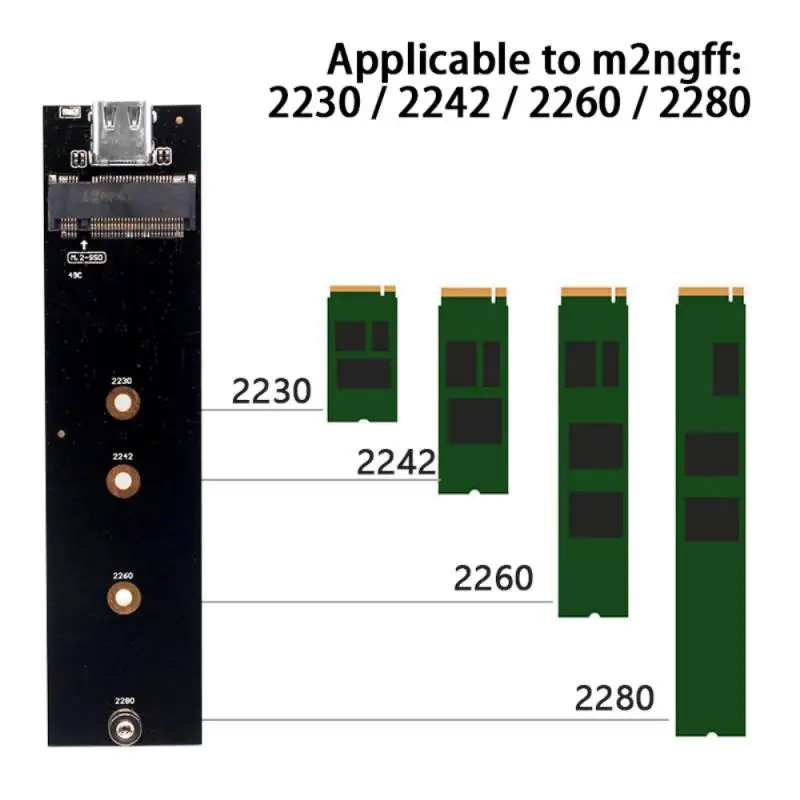 USB3.1 typ-c do M.2 M klucz NVMe PCIE SSD Box obudowa dysku półprzewodnikowego obudowa 10 gb/s M2 SSD 2280 dysk twardy obudowa