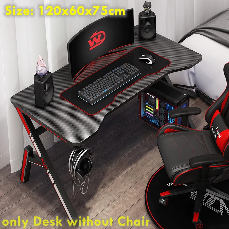 120x60x75cm Z Game Table Black Computer Desk Household Simple Desktop Study Table Office Desk Useful Gaming Table Optional 100cm