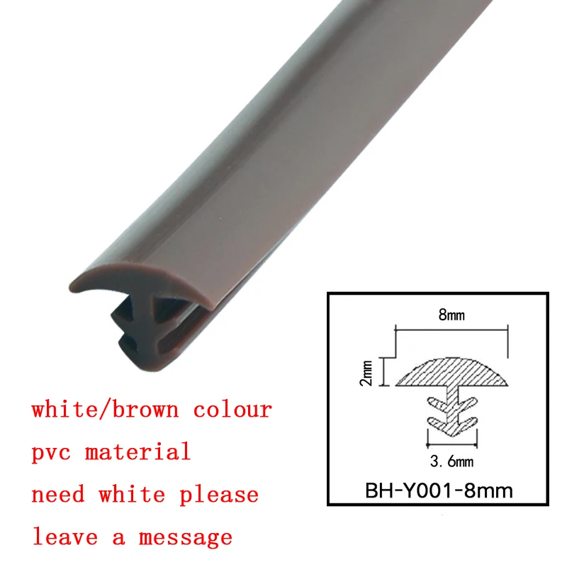 5M PVC sous bloqueur en bois porte Crash seuil barre fenêtres verre ruban d'étanchéité Tube coupe-ve