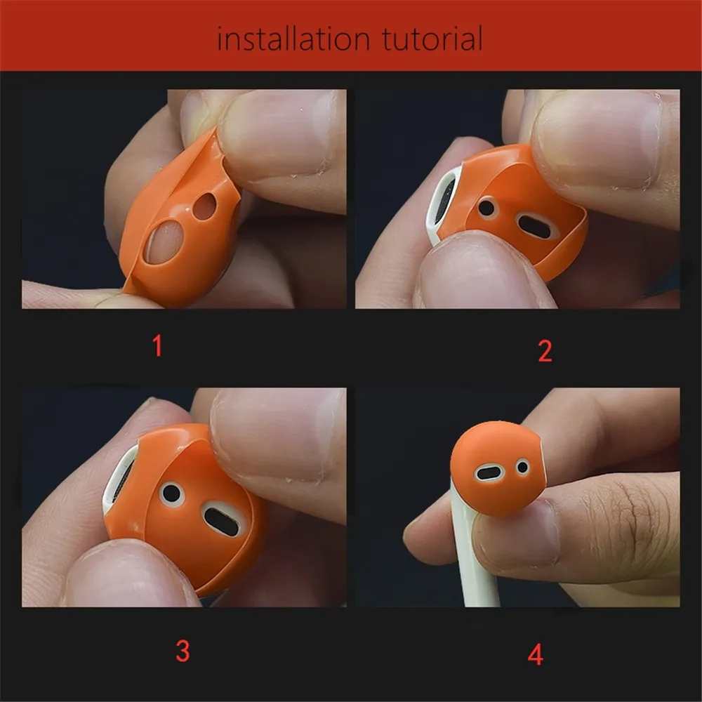 2 قطعة/زوج الأذن قبعات ل أبل Airpods 3 2 1 سيليكون لطيف عدم الانزلاق الأذن قبعات An-ti Airpod سماعة اكسسوارات ل Airpods 1 2