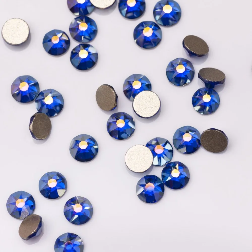 SW Colors Effect AB Color 8 große 8 kleine Facetten Nicht-Hotfix-Strasssteine aus Glas für Nagelkunst und Kleidungsdekoration – Detail 4