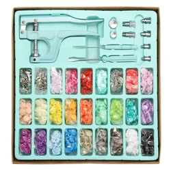 Pinze per abiti + 24 colori resina plastica Snap Stud Cloth Snap-Fastener Press Machine bottoni per cucire strumento occhielli stampi