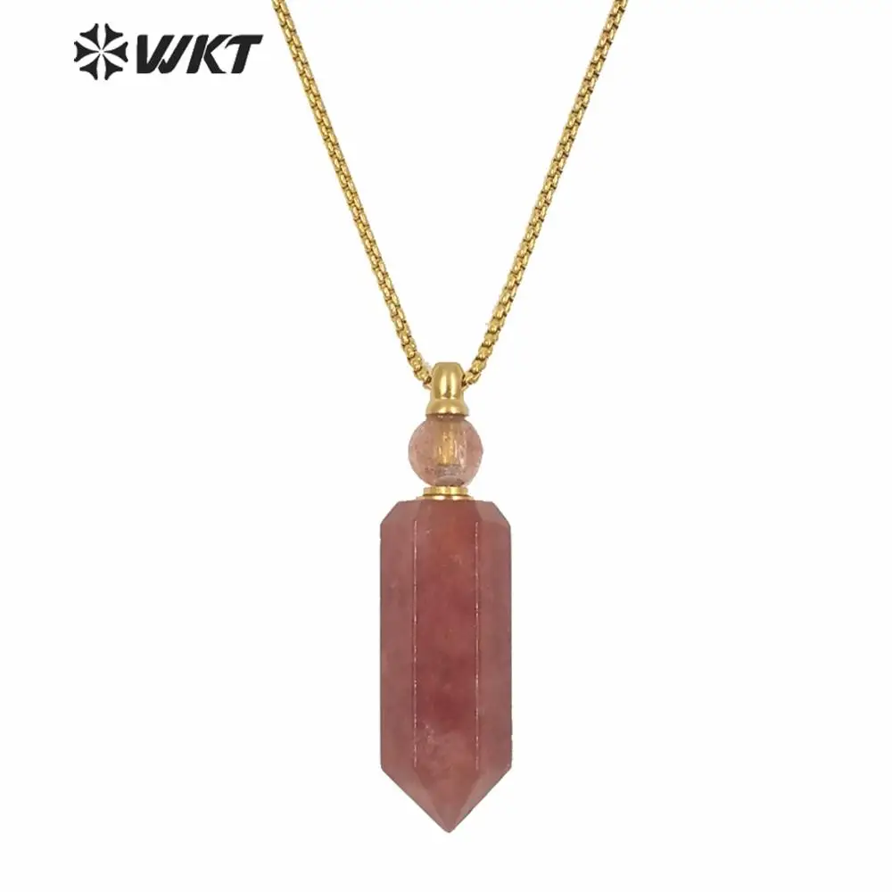 WT-N1232 Wholesale Popular Classic Lady Stone Necklace Perfume Bottle Necklace For Birthday Gift Luxury Stone Necklace 18inch