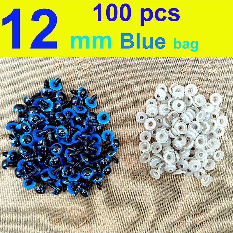 Ejoyous 100 Ojos De Seguridad Con Purpurina Para Muñecas De Ganchillo - 24mm, 10 Colores, Ideal Para Amigurumi, Peluches Y DIY - Incluye Arandelas
