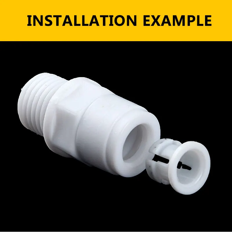 1/4 ''Trắng Trong Móng Vuốt Giữ Lại Vòng Cho Bình Lọc Nước Hệ Thống Thẩm Thấu Ngược Ống PE Đầu Nối Nhanh Phụ Kiện Bên Trong Thép