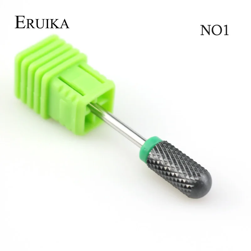 ERUIKA 1pc Balck Ceramic Nail Drill Bit for Manicure Electric Machine Accessory Rotate Milling Cutter Nail Files Nail Art Tools