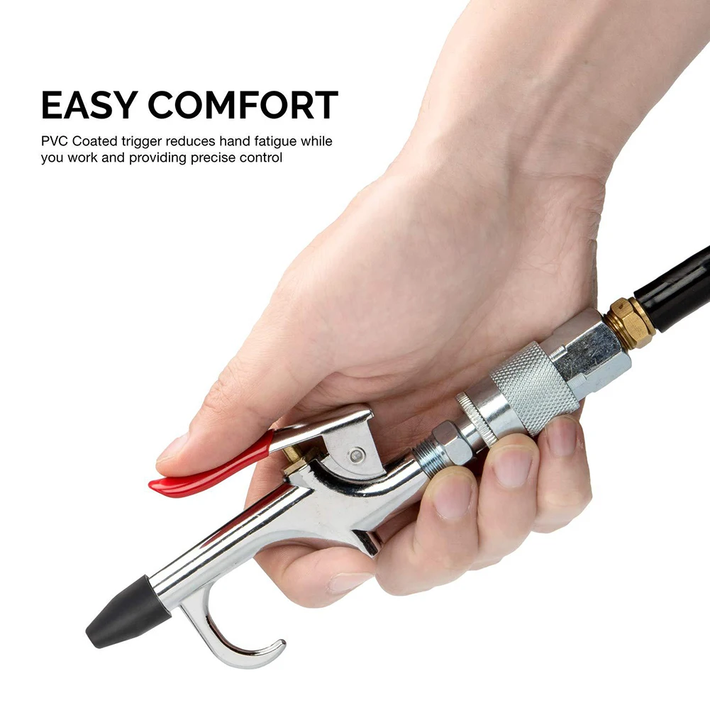 Air Dust Remover Compressed BlowGun Zinc Alloy Duster Nozzle Blower Cost-effective Cleaning Tool Kit with 5pcs Air Blow