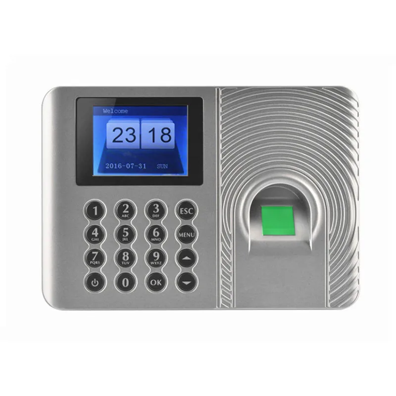 1000 Users Office Biometric Fingerprint Time Attendance Machine Code USB disk Excel export Empolyee Recognition Recorder