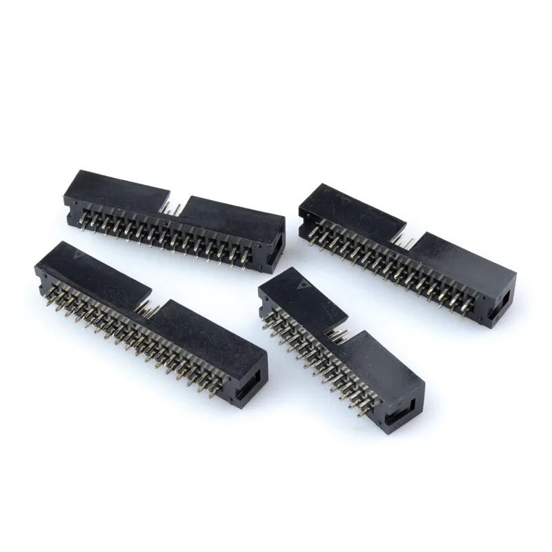 10PCS IDC/JTAG 2.0 DC3 Male Pin PCB Header Connector 2*3/4/5/6/7/8/26/40/50/60P Straight Shrouded Socket Box header pitch 2.0mm