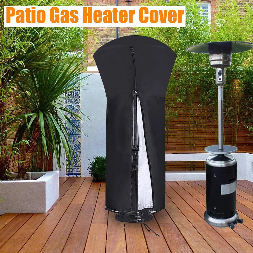 

Garden Heater Cover Waterproof Courtyard Patio Heater Cover Gas Pyramid Standup Outdoor Furniture Protector with Zipper All Size