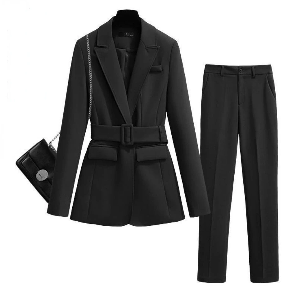 Autumn Purple Black Women\'s Suit Simple and Fashionable Office Lady Professional Suit Two-piece Womens Suit  2024