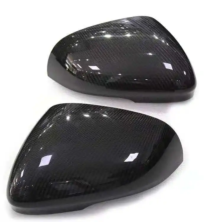 2009-2021 For Jaguar XE XEL XF XFL XK XJL I-PACE Gloss Black Add On Or Replacement Style Dry Carbon Fibe/ABS  Mirror cover cap
