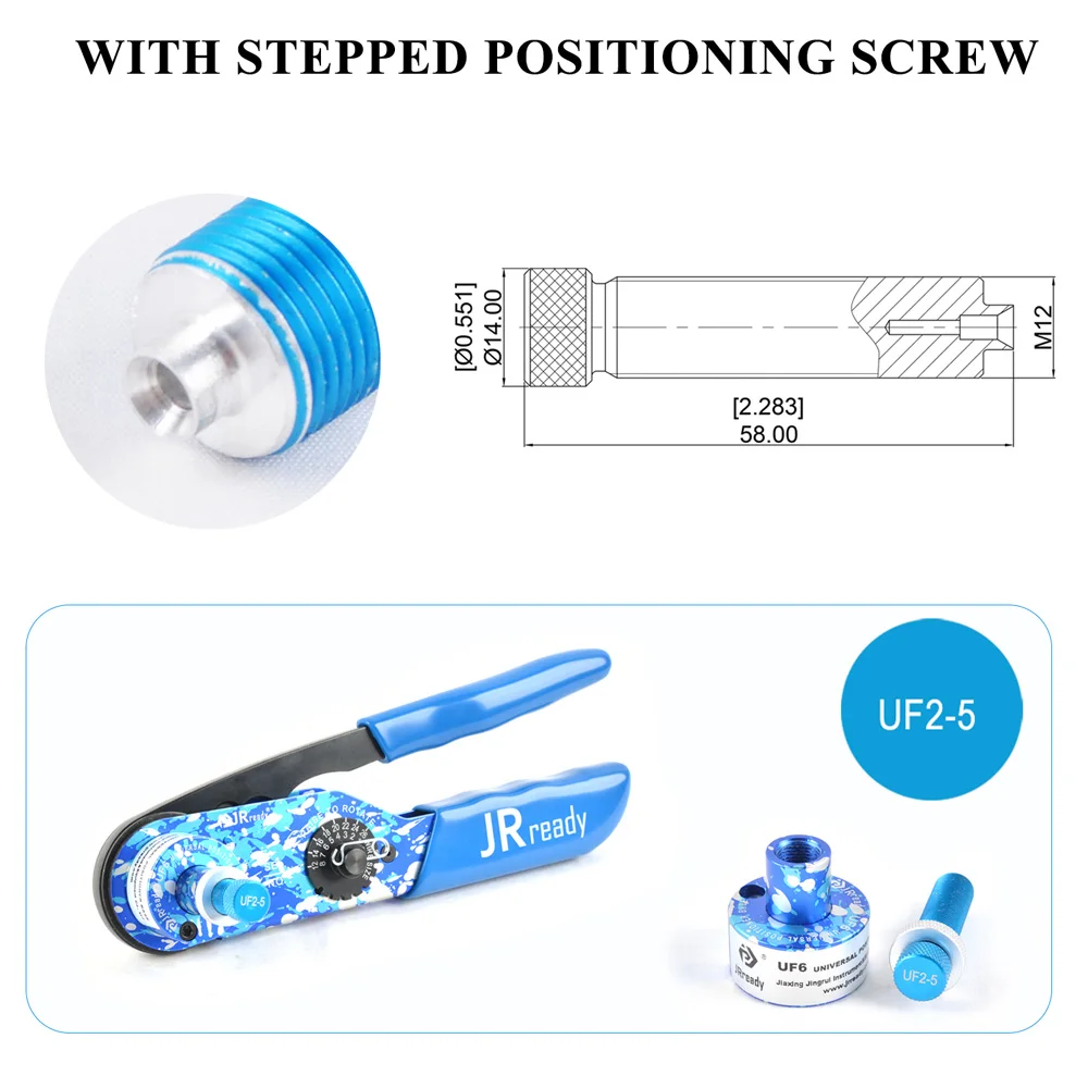 JRready ASF1( M22520/1-01) Crimping Tool Kit with Positioner High precision Crimper 12-26AWG ST2147