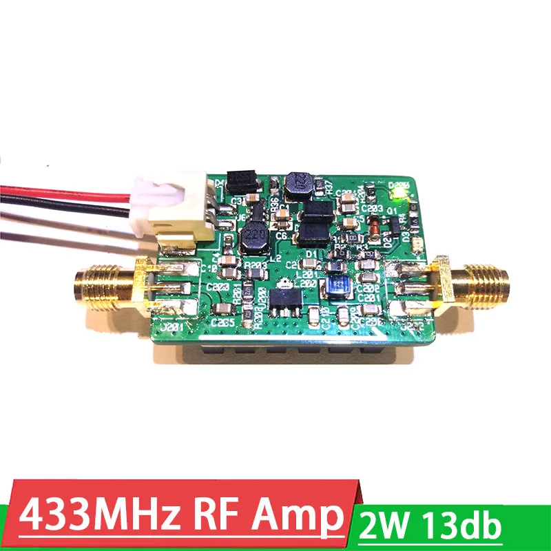 

433MHz RF Amplifier Wireless Communication RF Power Amplifier DC 3-15V 13DB Gain BLT53A 6V 2W 33dbm SX1278 SI4432 Ham Radio