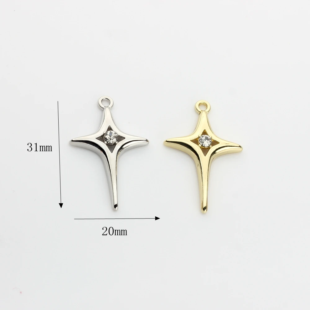 Zinc Alloy Metal    Stars Pendant Charms 10pcs/lot For DIY Jewelry making Finding accessories