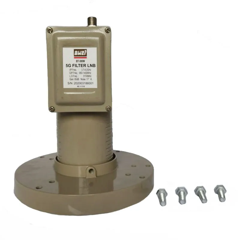 Super High Gain กันน้ำ5G การรบกวน C Band Lnbf Dual Output Single LO 5150 Mhz Lnb C Band