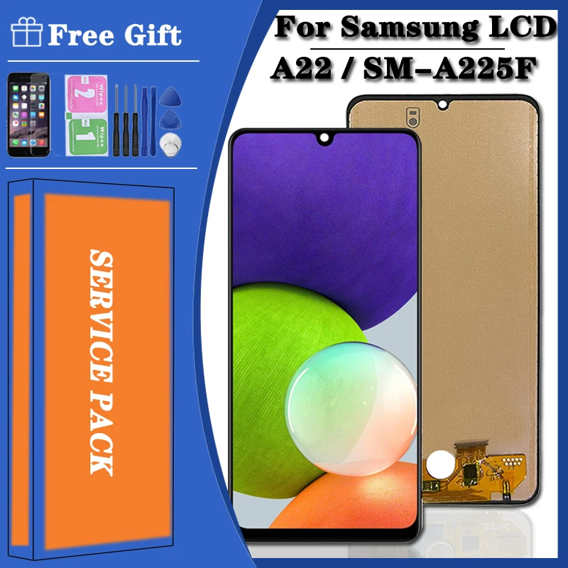 

test For Samsung A22 4G LCD A225F A225F/DS A225M LCD Display Touch Screen Digitizer Assembly for Samsung A225 lcd