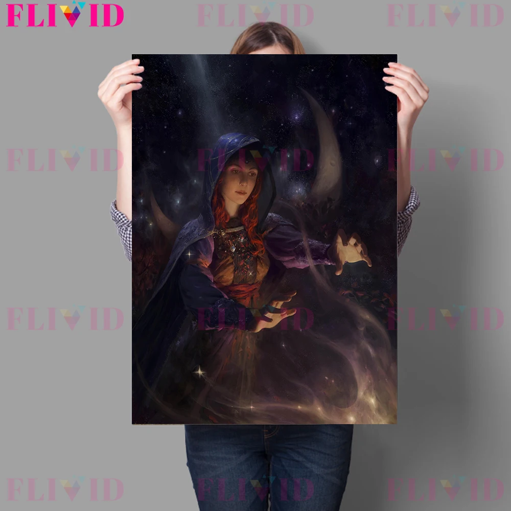 Witch Coven Of Three And Herbal Wall Art Canvas Painting Decor Skull Witch Poster And Prints For Living Room Decoration