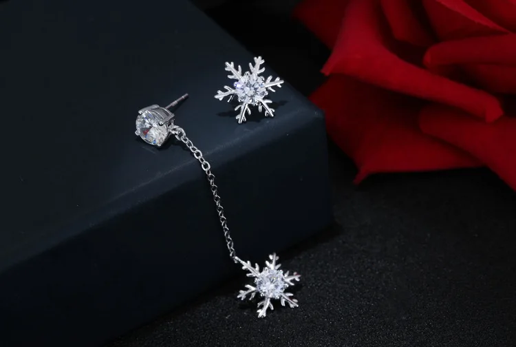 REETI 925 sterling silver snow Stud Earrings for Women Elegant Wedding Jewelry pendientes mujer moda 2019 Brincos