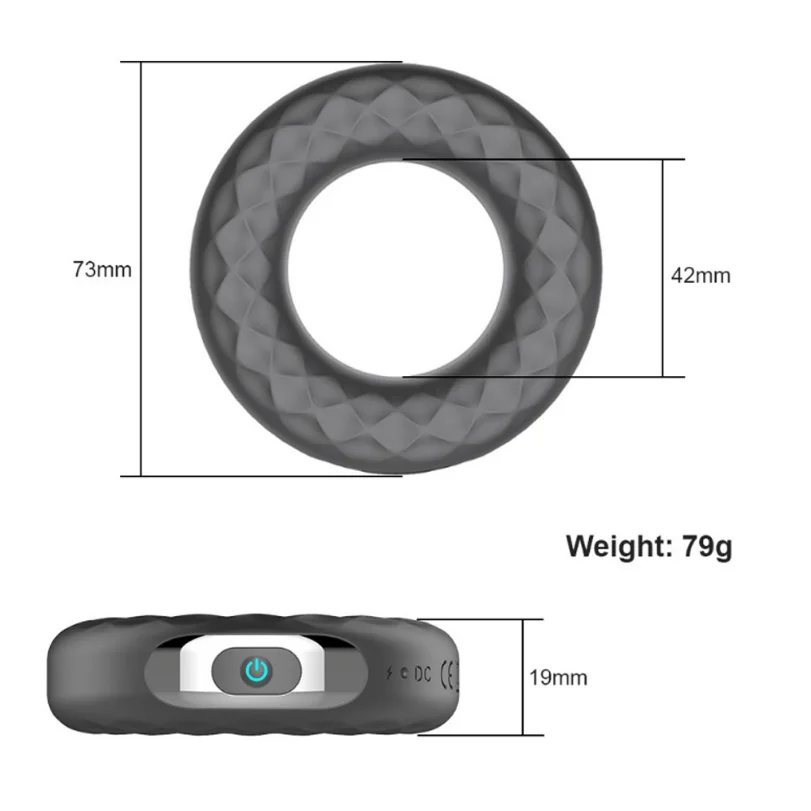 Cock Ring For Penis Vibration Ring Delay Ejaculation Vibrating Ring Male Mini Bullet Vibrator Clit Erection Lock Sex Toy For Men