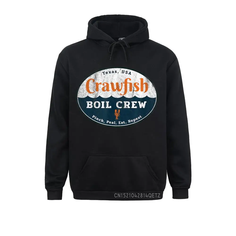 Long Sleeve Hoodies Cozy Autumn Adult Sweatshirts Crawfish Boil Crew Louisiana Retro Food Festival Crayfish Party Oversized