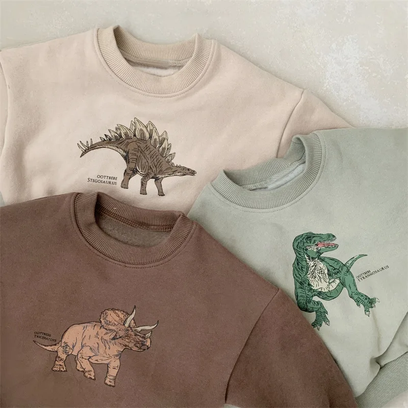 1-6Y Kid Dinosaur Pullover Infant Korean Winter New Top Baby Lovely Dinosaur Plush Comfortable Pullover Kids Clothes Boy Sweater